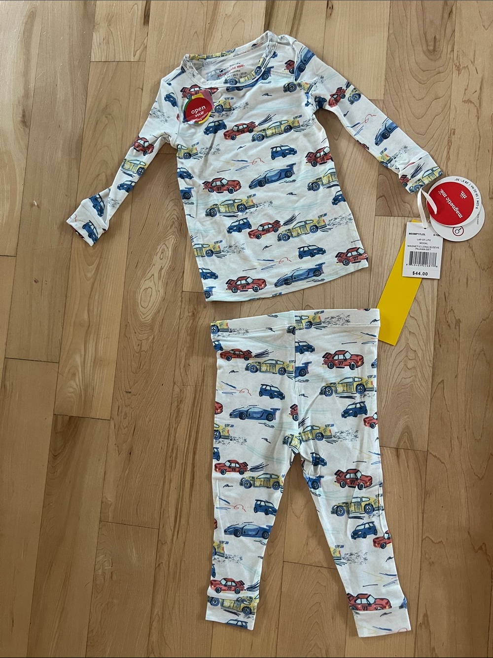 9-12M Magnetic Me 2 Piece Long Sleeve Modal Pajama Set - Lap of Life Cars